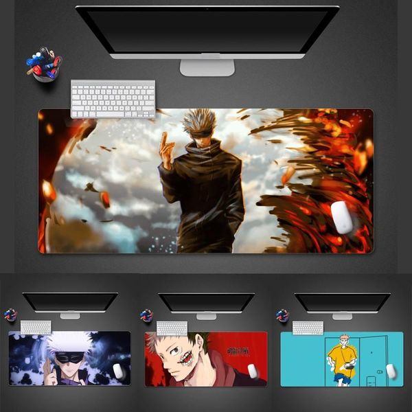 

mouse pads & wrist rests anime color jujutsu kaisen locking edge pad game office work mat x xl non-slip lapcushion