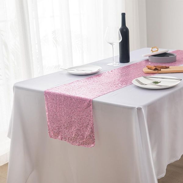 

table cloth 30*275 sequined runner moder wedding decoration boho decor camino de mesa customizable mariage tapete