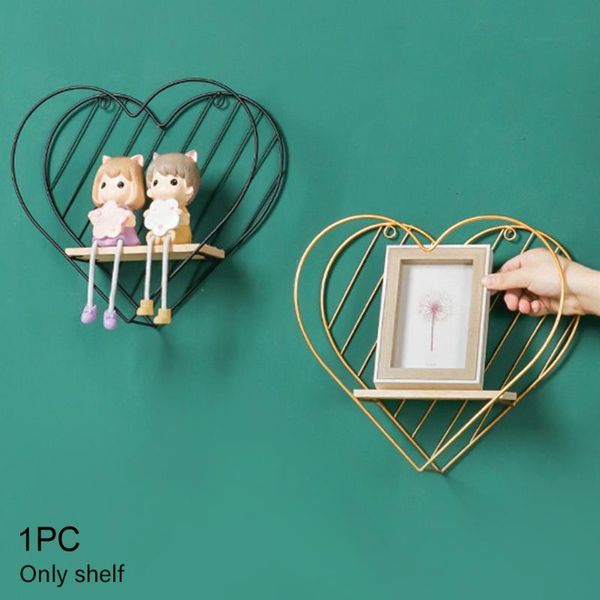 

hooks & rails storage living room bedroom bathroom heart shaped iron gift craft rustic floating art decorative wall shelf home office displa