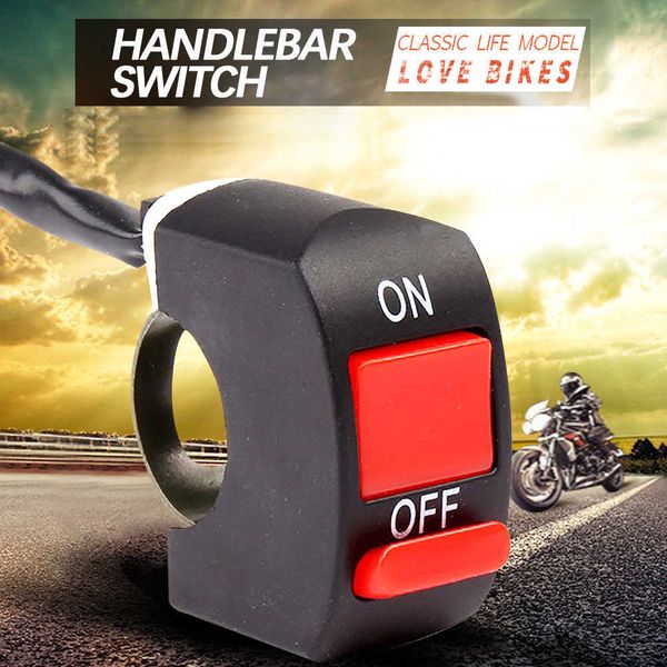 

1 pcs universal motorcycle handlebar flameout switch on off light buttonfor moto motor atv bike dc12v/10a accessories car