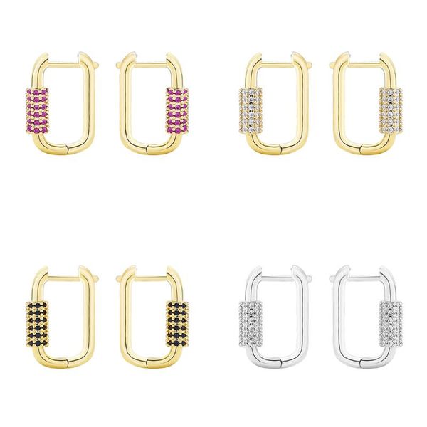 

hoop & huggie 2021 rainbow glossy gold earrings for women simple rhinestone earring fashion femme jewelry gift accessories, Golden;silver