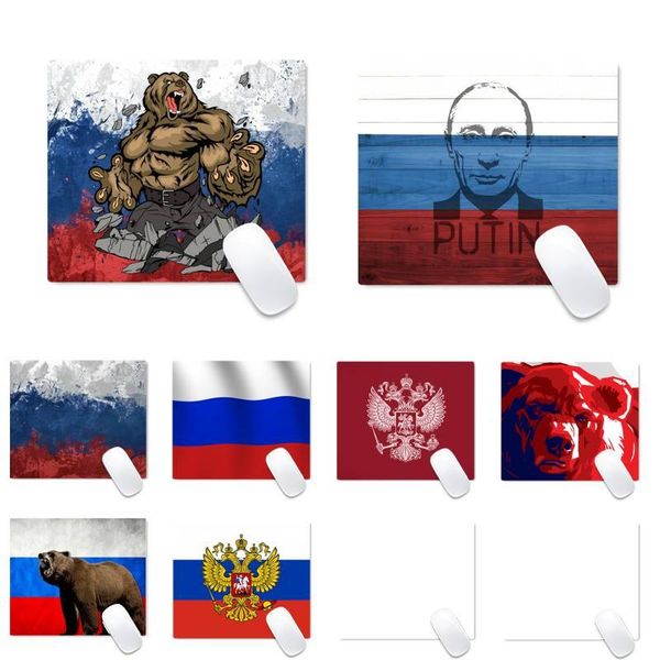 

mouse pads & wrist rests russian flag art lapcomputer mousepad game office work mat pad non-slip cushion
