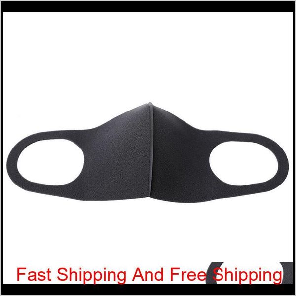 

black anti dust washable reusable protective mouth cycling mask women men kids dustproof mouth-muffle mask qylsap home2006