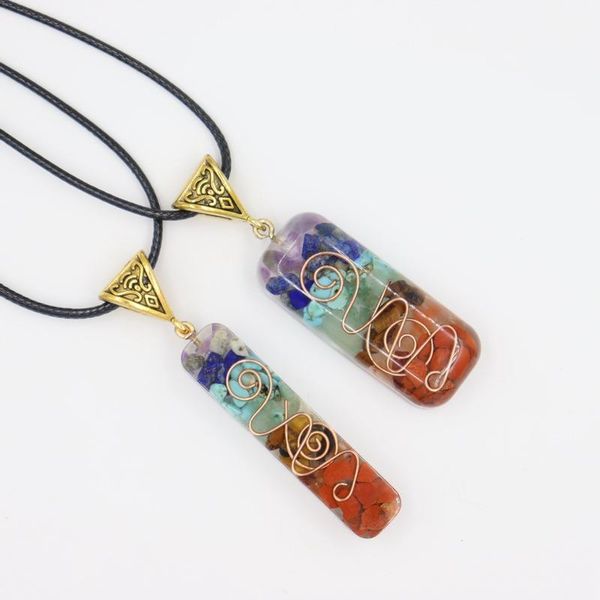 

pendant necklaces 2021 fashion trend crystal necklace seven chakra necklacecrystal gift vintage jewelry collar, Silver