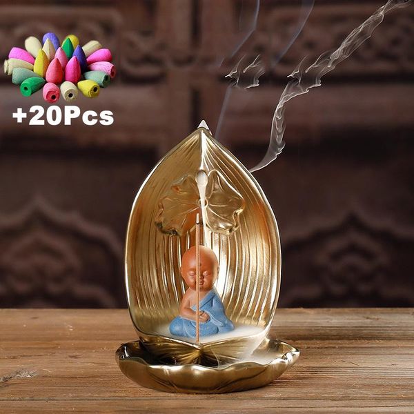 

fragrance lamps gift 20 incense cones decorative ornaments of zen yoga buddha handmade creative fengshui burner