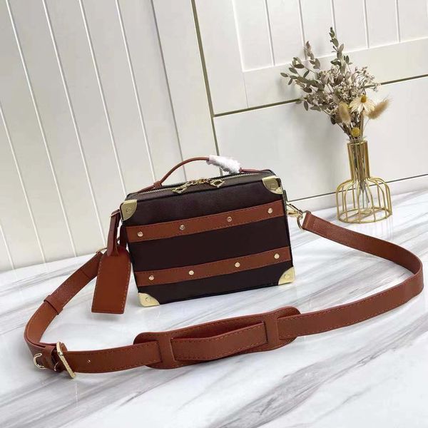 

classic designer shoulder bag fashion leather handbag small suitcase lady square double zipper messenger wallet mm45785