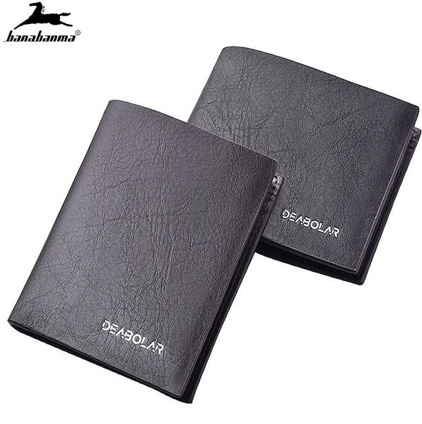 

wallets men 2021 retro cards wallet men's slim short purses pu leather credit money clip design carteira masculina couro, Red;black