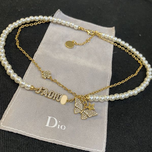 

designer jewelry 21 new full butterfly ja letter necklace, Silver
