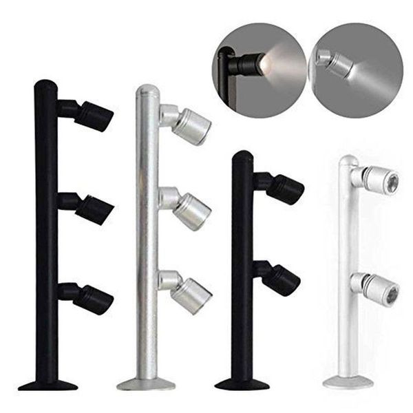 

led spotlight desk stand pole post lamp spotlight jewelry phone store showcase display case chrome black wy50616