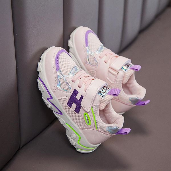 

sneakers 2021 spring children's sports shoes boy's and girl's casual running mesh breathable antiskid, Black;red