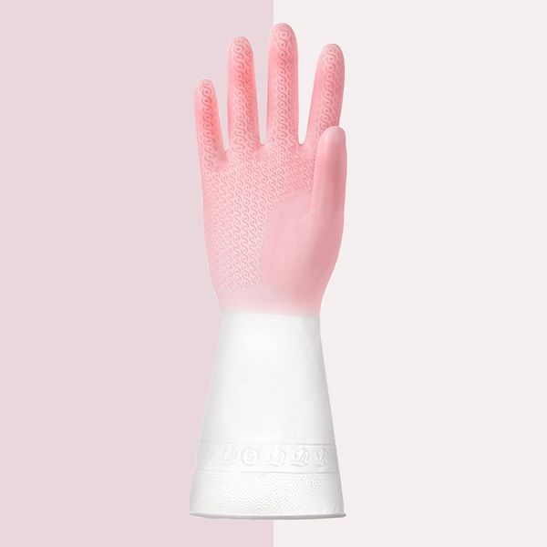 

gradient color magic pvc dishwashing cleaning gloves dish washing glove for household scrubber rubber kitchen clean tool m2