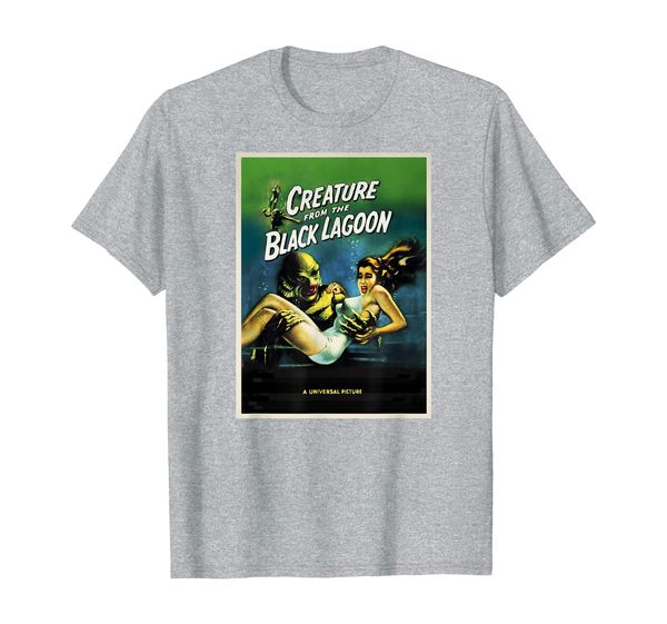 

creature from the black lagoon original poster art t-shirt, White;black