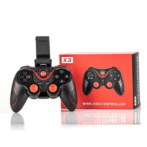 

game controllers & joysticks x3 wireless bluetooth gamepad controller for ps3/android smartphone tablet tv box holder phone support joystick