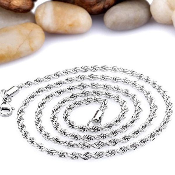 

chains men necklace trend jewelry punk party simplicity stainless steel neck chain man accessories goth mens necklaces, Silver