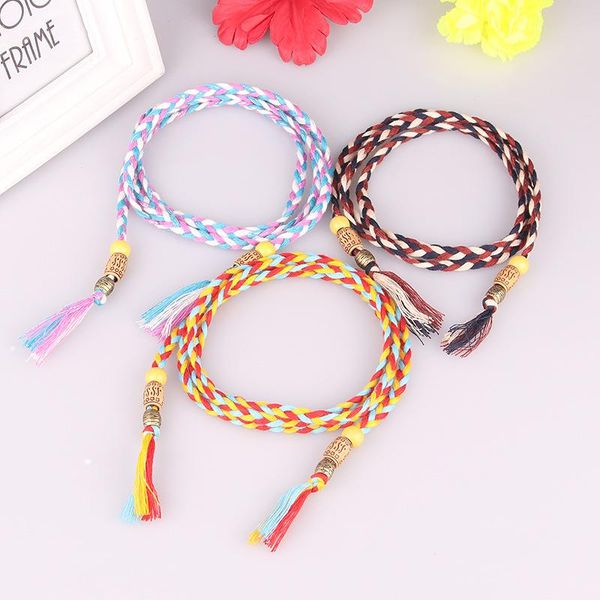 

belts versatile dress knot decoration belt women's woven tassel, Black;brown