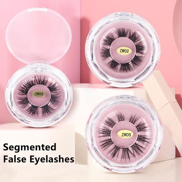 Make-up-Tools Neueste segmentierte falsche Wimpern Faux 3D-Nerzwimpern 7 Stile Natürliche dicke lange Wimpernverlängerung Wispy DHL