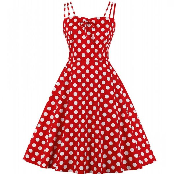 

elegant polka dot print with bow, girlie girdle of sleeveless spaghetti, thin line beach dress dressed as a holiday party. ydv8, Black;gray