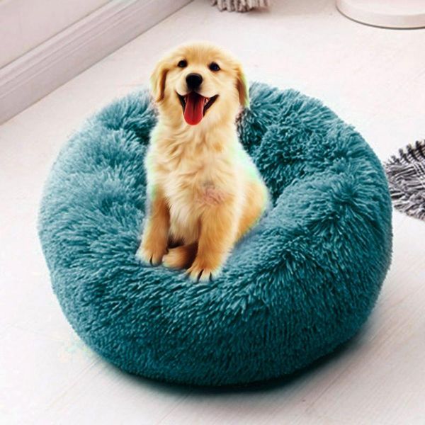 

wear-resistant portable pet nest durable folding round cashmere kennels puppy house warm sleeping bed pet product