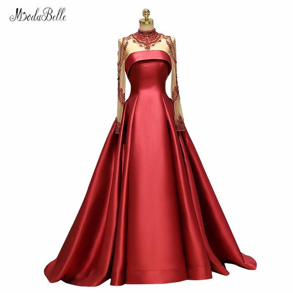 

party dresses modabelle burgundy crystal evening dress vestidos de noche formales navy blue a-line prom long sleeve vestido largo, White;black