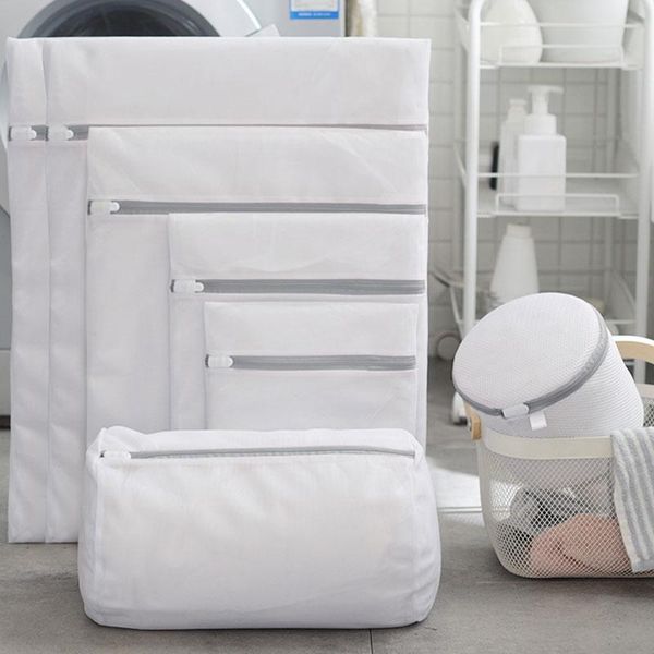 

laundry bags gray zipper wash household washing machine bag for underwear bra socks dirty clothes organizer basket