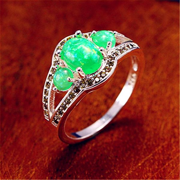 

wedding rings silver woman ring exquisite and simple inlaid moonstone hand jewelry finger, Slivery;golden