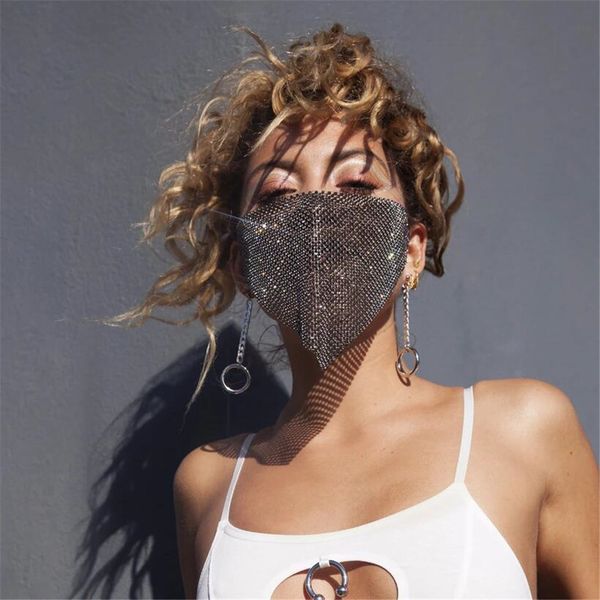 

halloween with triangle night club flash diamond jewelry mask female lbz1201