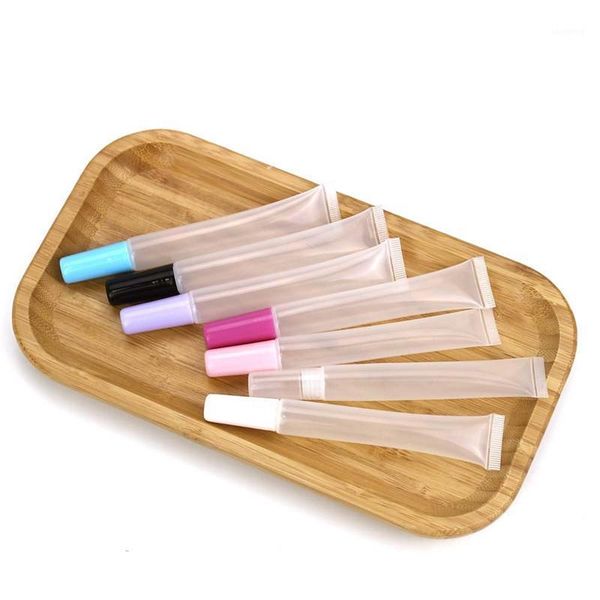 

storage bottles & jars wholesale 15ml empty lip gloss tubes lipstick tube soft makeup squeeze clear container