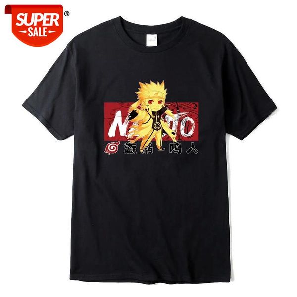 

xin yi men's casual 100% cotton anime t-shirt naruto print loose knitted fabric cool men tshirt o-neck t-shirt men #1z0z, White;black