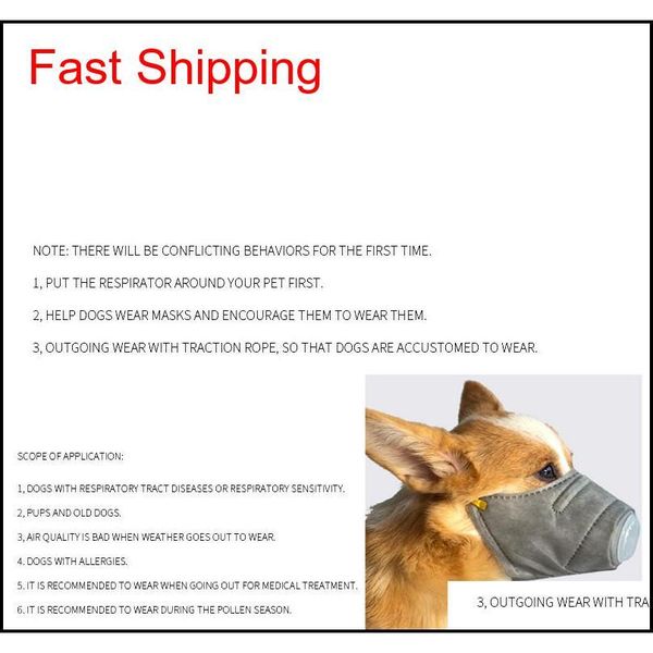 

pet epidemic prevention soft face cotton mouth mask pet respiratory pm2.5 filter anti dust gas pollution muzzle anti-fog jllobd mxyard