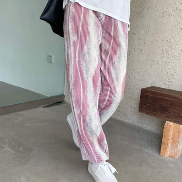 

women's pants & capris full length women trendy pleated summer soft high waisted all-match chic ladies trousers vintage print leisure w, Black;white