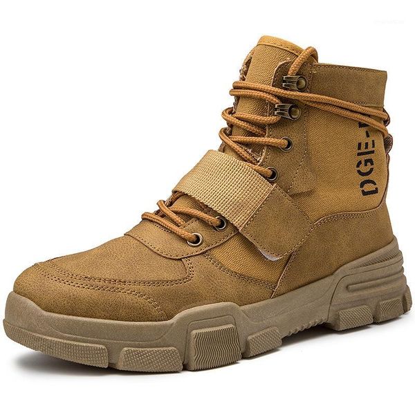 

boots mens winter british trend men's retro tide tooling shoes fashion snow shoe work1, Black