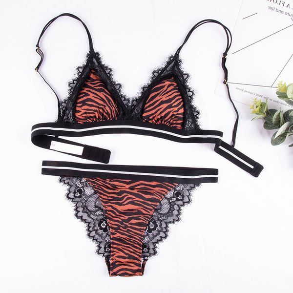 

new fashion leopard triangle cup rimless set lingerie bra, Red;black