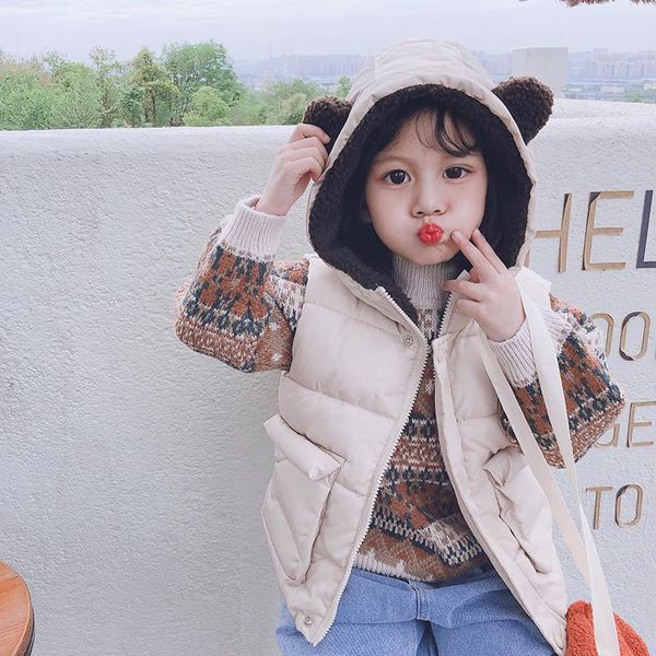 

waistcoat boy vest jacket baby girls outerwear autumn/winter children cotton padded coats fashion hooded kids clothes cute, Camo