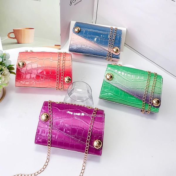 

bag trade shoulder new 2021 trend fashion gradient small female square single wild messenger foreign handmade iioof