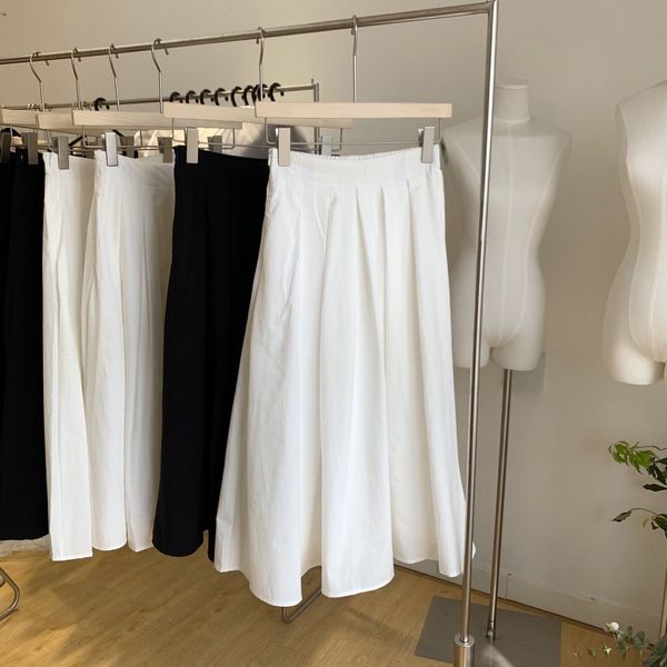 

skirts [batino] half women's autumn 2021 dign sense medium long temperament a-shaped large swing umbrella skirt, Black