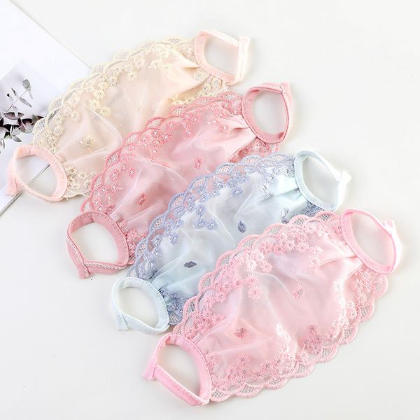 

women's thin summer breathable sunscreen lace flower embroidery women's dust mask