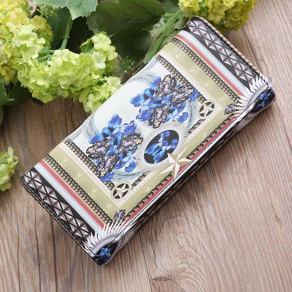 

wallets women durable pu leather long purse fashion printing card holder coin bag wallet handbag 20 x 8cm, Red;black