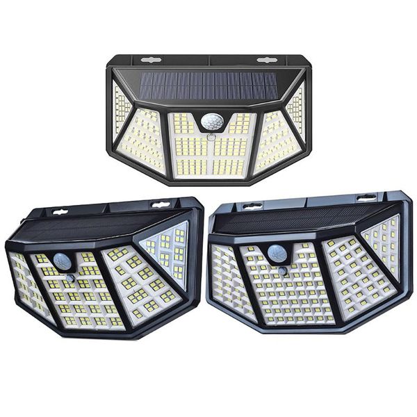 

outdoor wall lamps led solar light 128/212/310 sensor sunlight waterproof garden decoration street lights powered lamp