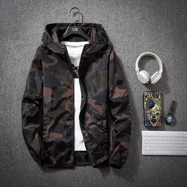 

men's jackets men hooded slim fit long sleeve zipper coat army tactical military clothing 2021, Black;brown