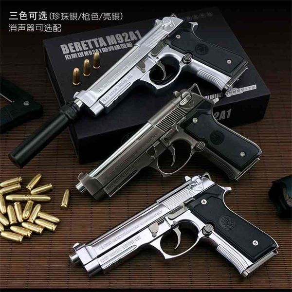 

1: 2.05 shell version beretta m92a1 military simulation model toy boy all metal detachable
