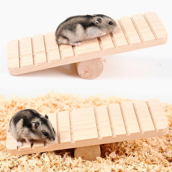 

small animal supplies hamster golden bear wood seesaw non-slip molar sports exercise toy chinchillas guinea pet funny playing