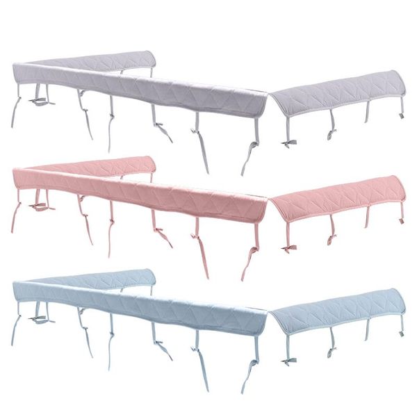 

bedding sets three-piece cotton crib protection wrap edge baby anti-bite solid color bed fence guardrail care safety imaginative