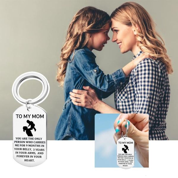 

keychains key chain ring for lady keys accessories mother's day gift pendant steel titanium creative 2021, Silver