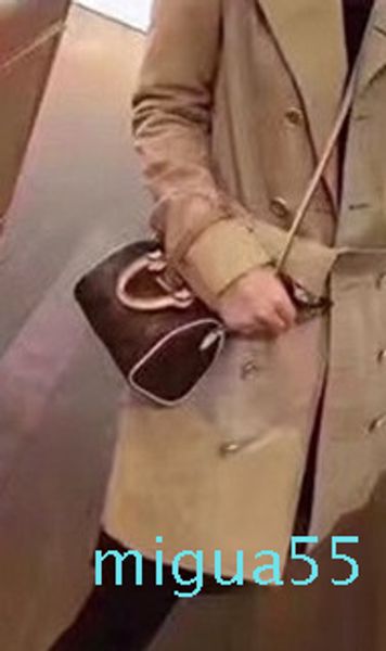 

speedy shoulder mini cute handbag leather shoulder cross bags 16cm female bucket brown flower mini pillow bag
