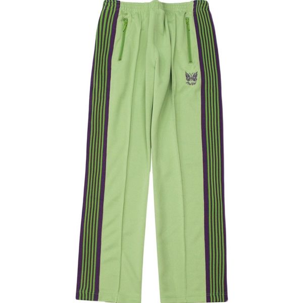 

2021 new butterfly embroidery men women joggers sweatpants drawstring striped awge pants needles trousers bvz8, Black