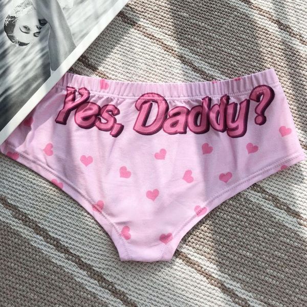 

women's panties letter printed comfortable briefs underwear lolita girl female underpants ladies low-rise lingerie mujer, Black;pink