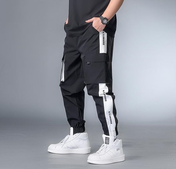 

7xl 6xl xxxxl man women pant hip hop harajuku joggers streetwear pockets harem pants male summer ankle length oversize, Black