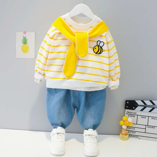

suit spring new long sleeve for boys and girls, White