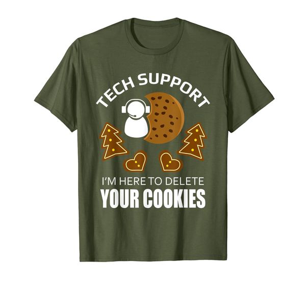 

i'm here to delete your cookies - technical supporter t-shirt, White;black