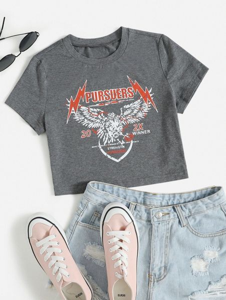 

eagle & letter graphic crop w24j#, White